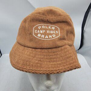Poler Vibes Brand Brown Corduroy Bucket Hat Large XL Camping Outdoors Casual